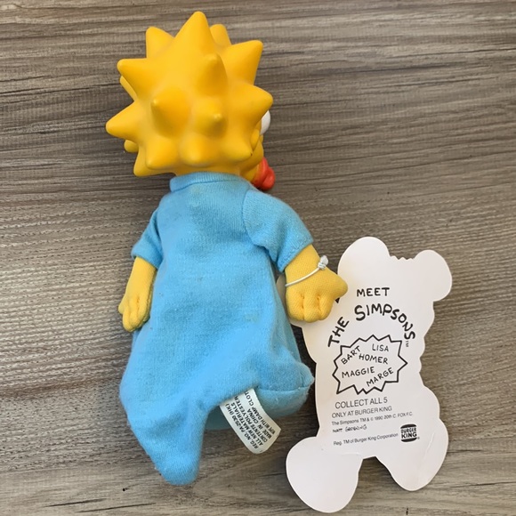 Vintage Maggie Doll The Simpsons 1990 Matt Groening Cartoon character Stuffed - Picture 2 of 5